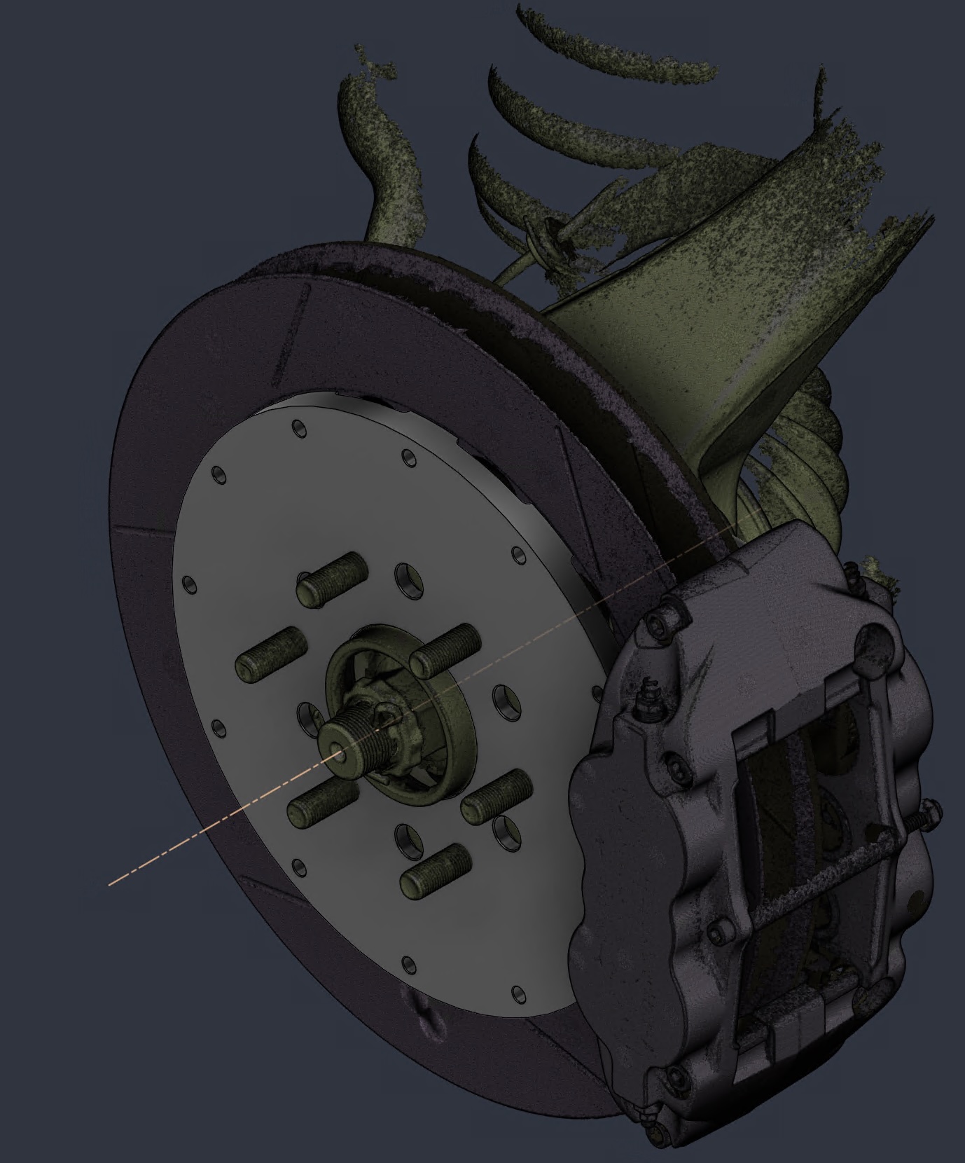 CAD model with 3D scanned OEM meshes